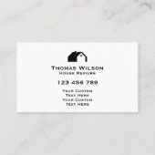 建築モダン手利民大工の屋根金ゴールド 名刺 (裏面)