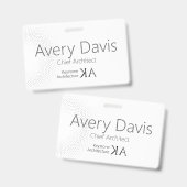 建築モダン者 | ミニマリストの黒白 バッジ (正面&裏面)