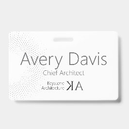 建築モダン者 | ミニマリストの黒白 バッジ