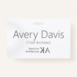 建築モダン者 | ミニマリストの黒白 バッジ