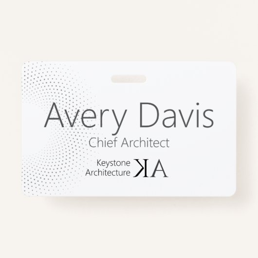 建築モダン者 | ミニマリストの黒白 バッジ (正面)