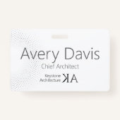 建築モダン者 | ミニマリストの黒白 バッジ (裏面)