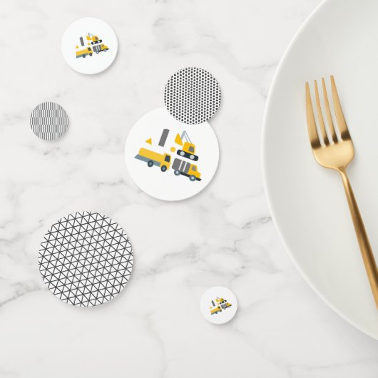 建築モダン車の誕生日パーティビッグワン コンフェッティ (グループ)