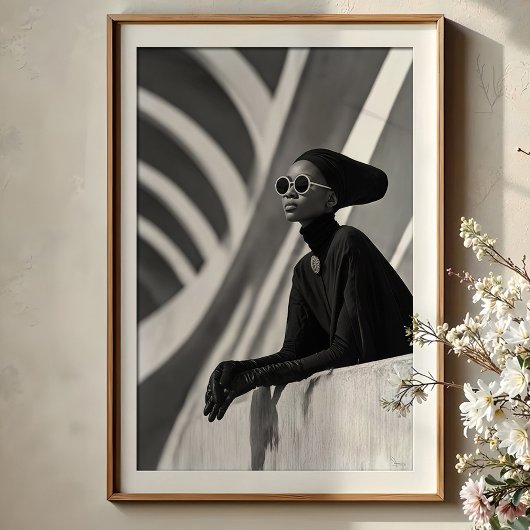 建築モデル：モノクロケードのエレガンス ポスター