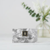 建築モノグラムエレガントマーブルモダン 名刺 (スタンド正面)