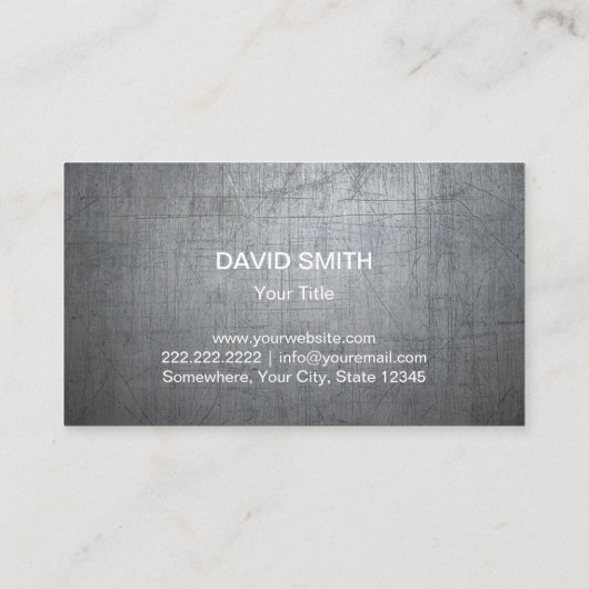 建築モノグラムグランジ金属プロフェッショナル 名刺 (裏面)