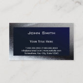 建築モノグラムブルー縁どメタル 名刺 (裏面)