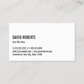 建築モノグラムモダンブラックプロフェッショナル 名刺 (裏面)