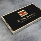 建築モノグラム金ゴールド枠プロフェッショナル 名刺