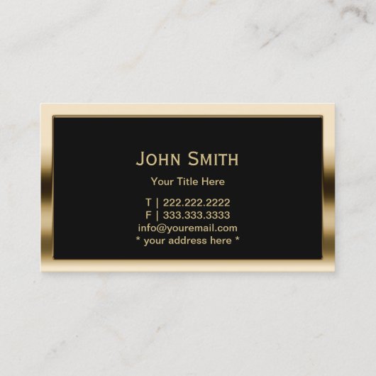 建築モノグラム金ゴールド枠プロフェッショナル 名刺 (裏面)