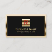 建築モノグラム金ゴールド枠プロフェッショナル 名刺 (正面)