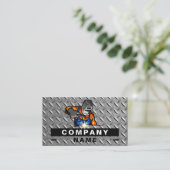 建築ラスティー金属プレートプロフェッショナル 名刺 (スタンド正面)