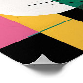 建築リズム – 色と曲線のジオメトリ ポスター (角)