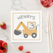 建築リトルディガービルダー誕生日 スタンダードランチョンナプキン (インサイチュ)