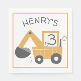 建築リトルディガービルダー誕生日 スタンダードランチョンナプキン