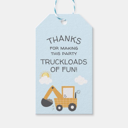 建築リトルディガー誕生日ありがとう ギフトタグ (正面)