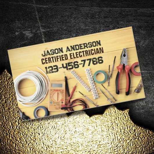 建築リペアマン手元工具電気技師 名刺