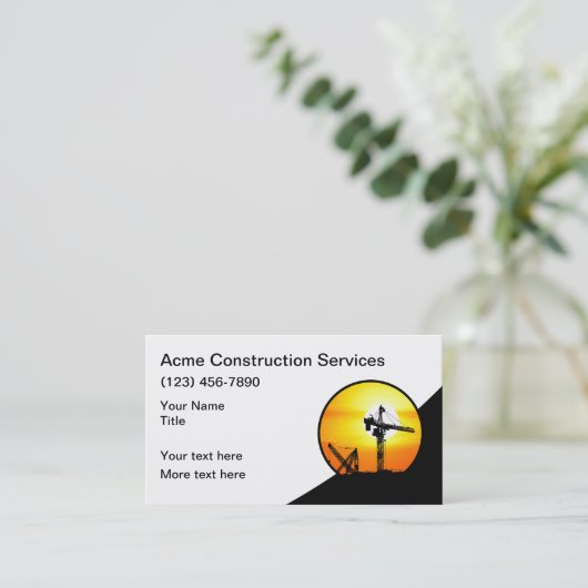 建築ロゴ名刺 名刺 (スタンド正面)