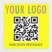 建築ロゴ用の耐候性QRコードラベル ラベル (デザイン1)