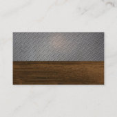 建築ロゴ |ブループリント |鉄鋼 |木材 名刺 (裏面)