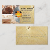 建築ロゴ | ボード | ウッド | のこぎり 名刺 (正面/裏面)