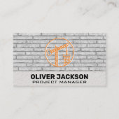 建築ロゴ | レンガ壁 名刺 (正面)