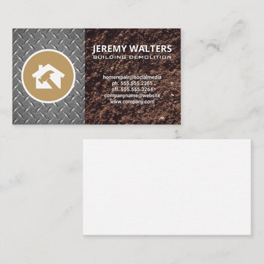 建築ロゴ | 土壌金属工業 名刺 (正面/裏面)