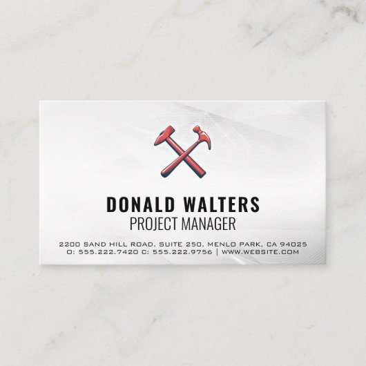 建築ロゴ |木材 名刺 (正面)