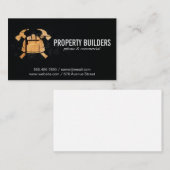 建築ロゴ |木材 | Hammers Hardhat 名刺 (正面/裏面)