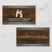 建築ロゴ |木目鋼 名刺 (正面/裏面)