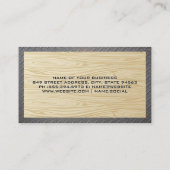 建築ロゴ |木目 |鉄鋼 名刺 (裏面)