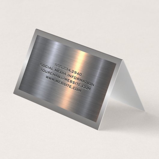 建築ロゴ |木製ホームソーとハンマー 名刺 (裏面)