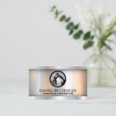 建築ロゴ | 金属工業 名刺 (スタンド正面)