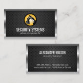 建築ロゴ |金属製の穴あきメッシュ 名刺 (正面/裏面)