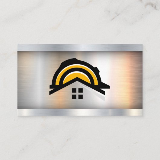 建築ロゴ |金属鋼 名刺 (裏面)