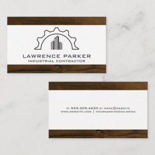 建築ロゴ Wood Trim名刺 名刺