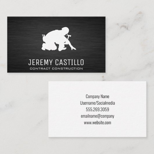 建築ワーカーの名刺 名刺 (正面/裏面)