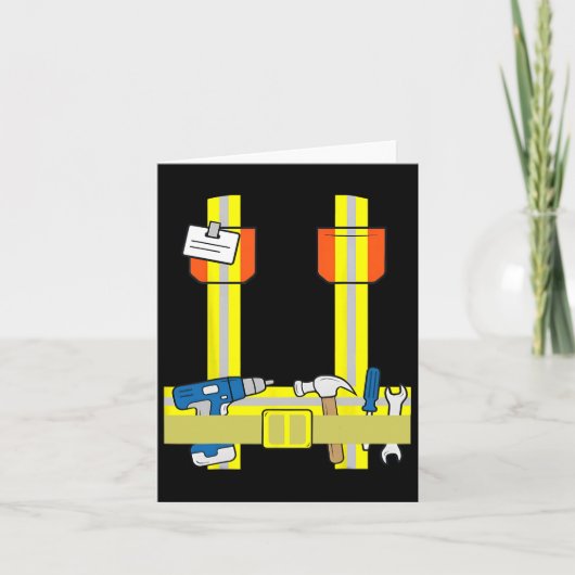 建築ワーカーコクールスプレハロウィーンの衣装 カード (正面)