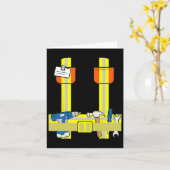 建築ワーカーコクールスプレハロウィーンの衣装 カード (黄色い花)