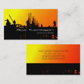 建築ワーカーコンストラクタハンドイマンカード 名刺 (正面/裏面)