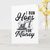 建築ワーカーショベル走Iホースのお金 カード (黄色い花)