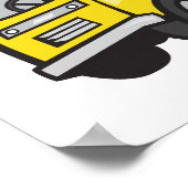 建築ワーカーセメントミキサートラック ポスター (角)