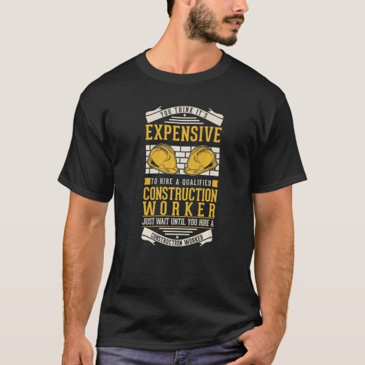 建築ワーカーハウス建物ビルダーコンストル Tシャツ (正面)