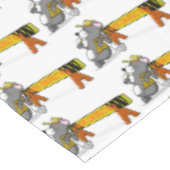 建築ワーカーバナーの長方形 テーブルクロス (アングル)