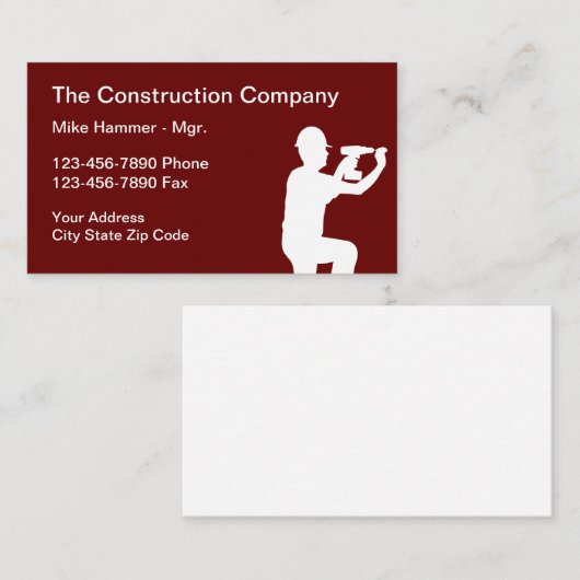 建築ワーカービルダ 名刺 (正面/裏面)