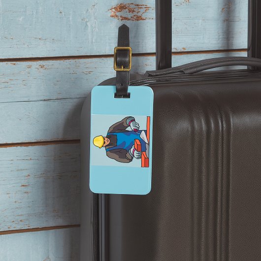 建築ワーカーブリックレイヤ懸命ハットビルダ ラゲッジタグ