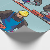 建築ワーカーブリックレイヤ懸命ハットビルダ ラッピングペーパー