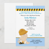 建築ワーカーベビーシャワー招待状5 x 7 招待状 (正面/裏面)