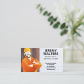 建築ワーカーレンチ |ウッドスペース 名刺 (スタンド正面)