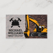 建築ワーカーロゴ |地球引越し業者車 名刺 (正面)